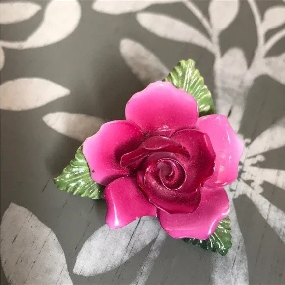 Rose Pin Bone China Made in England - Picture 2 of 4